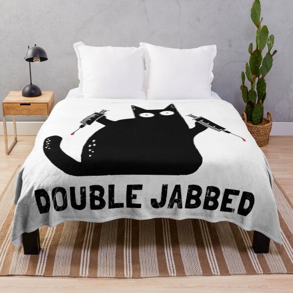 Item preview, Cat With Syringes, Double Jabbed, Fully Vaccinated designed and sold by NuttyShirt.