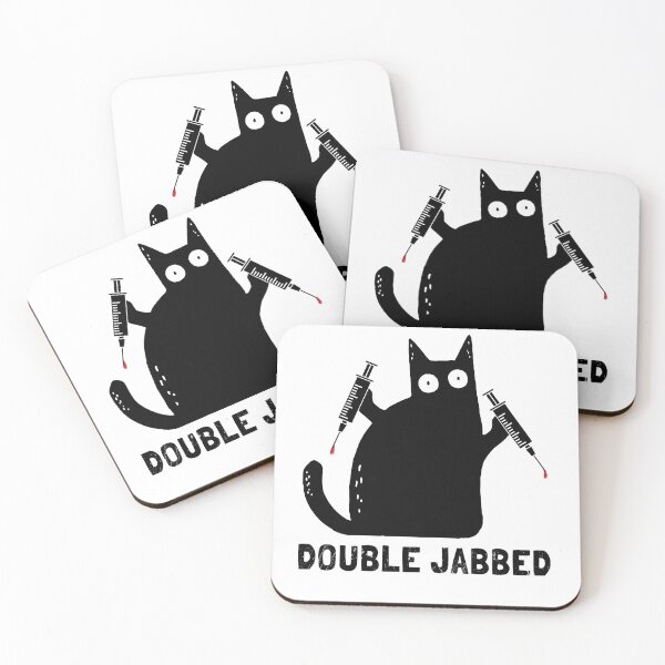 Item preview, Cat With Syringes, Double Jabbed, Fully Vaccinated designed and sold by NuttyShirt.