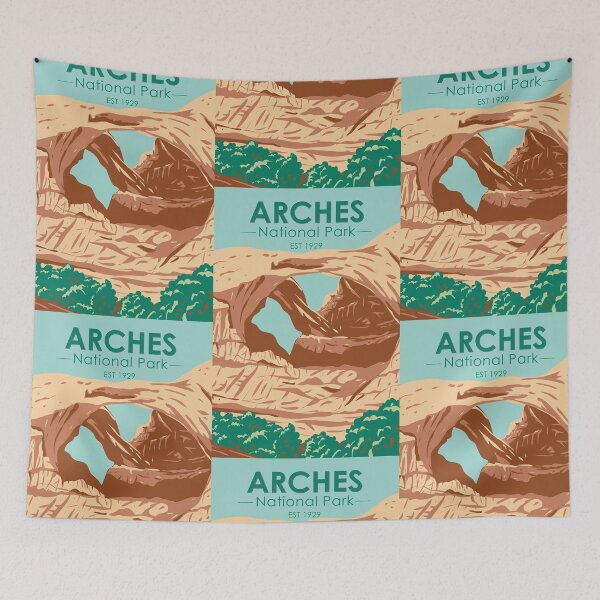 Item preview, Arches National Park Double Arch Vintage designed and sold by KrisSidDesigns.