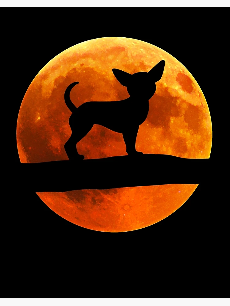 Chihuahua Dog Silhouette Moon chiwawa lover | Art Board Print