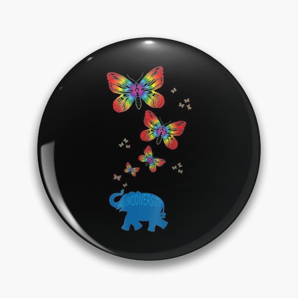 Item preview, Neurodiversity Elephant Butterfly Autism Awareness designed and sold by DominicIHolland.