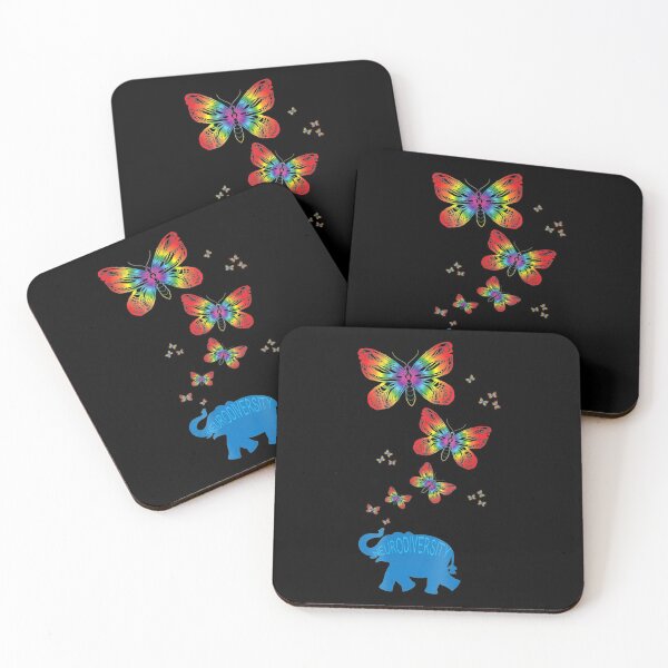 Item preview, Neurodiversity Elephant Butterfly Autism Awareness designed and sold by DominicIHolland.