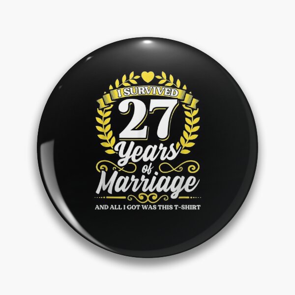 Item preview, I Survived 27 Years Of Marriage 27th Wedding Anniversary  designed and sold by zpruby.