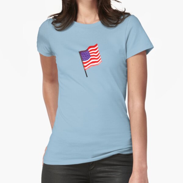 1 American Flag, t-shirt Fitted T-Shirt