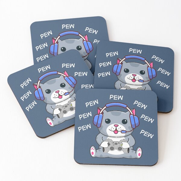 Item preview, Pew Pew Funny Gamer Cat designed and sold by S Cube Design.