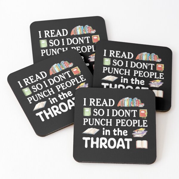 Item preview, I Read So I Don't Punch People In The Throat  designed and sold by zpruby.