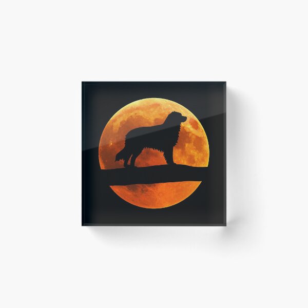 Item preview, Australian Shepherd Dog Silhouette Moon designed and sold by alaechamlal.