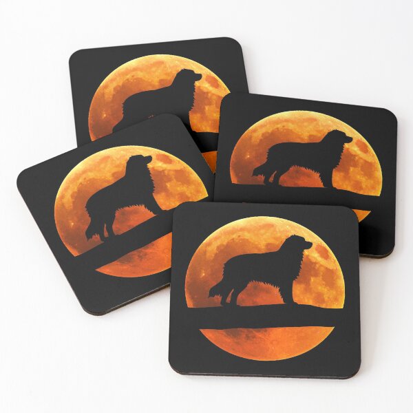 Item preview, Australian Shepherd Dog Silhouette Moon designed and sold by alaechamlal.