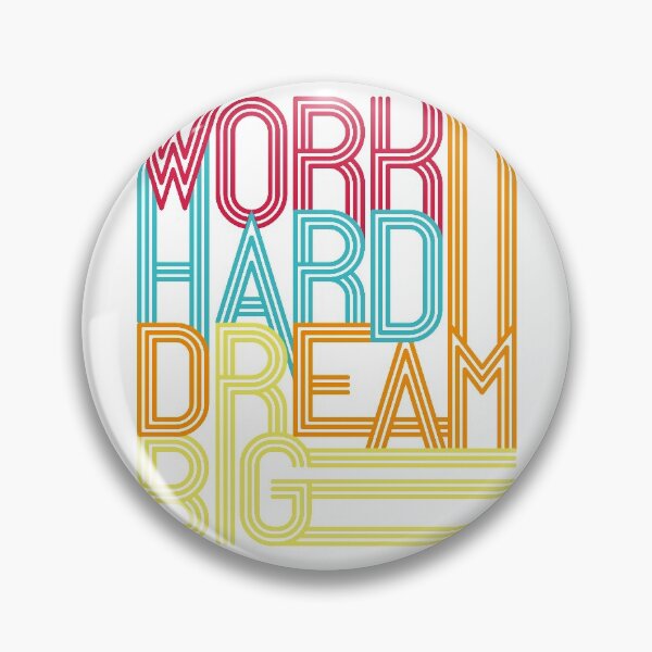 Item preview, motivational lettering work hard dream big designed and sold by Sya Prints.