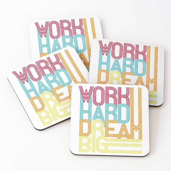 Item preview, motivational lettering work hard dream big designed and sold by Sya Prints.