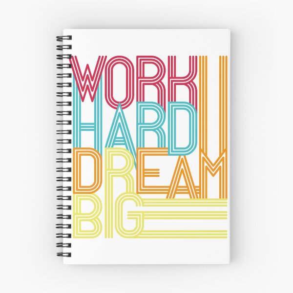 Item preview, motivational lettering work hard dream big designed and sold by Sya Prints.