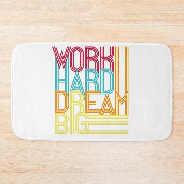 Item preview, motivational lettering work hard dream big designed and sold by Sya Prints.