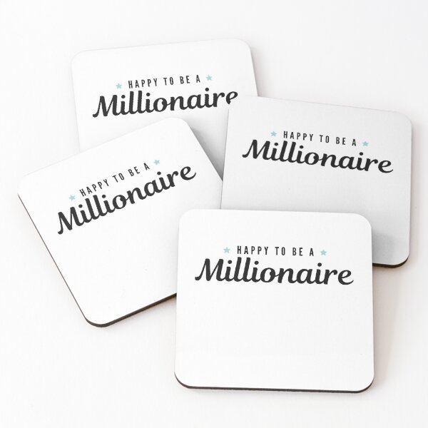 Item preview, Happy to be a Millionaire Artwork1 (Black) designed and sold by TraderShirts.