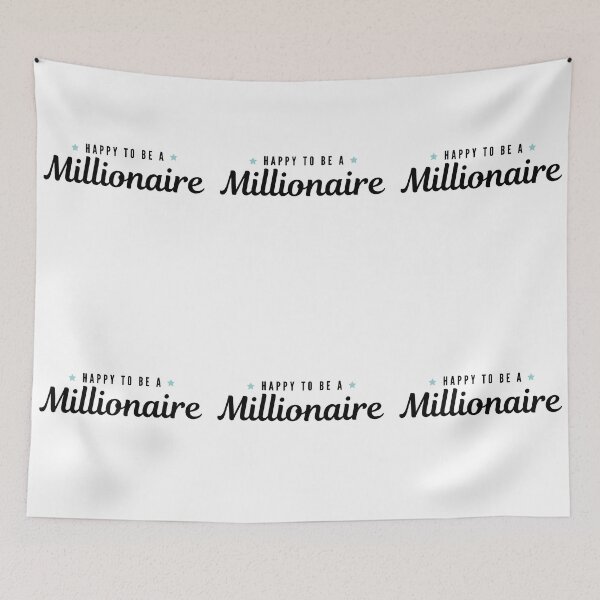 Item preview, Happy to be a Millionaire Artwork1 (Black) designed and sold by TraderShirts.