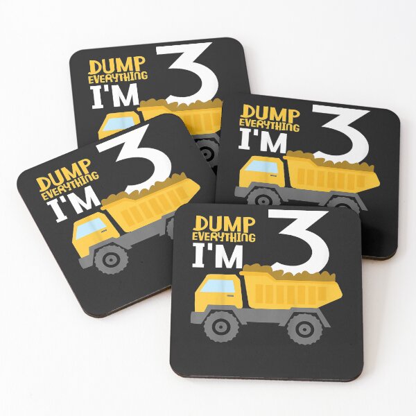 Item preview, Kids 3rd Birthday Dumpster Truck Design Dump Everything I'm 3 T-Shirt designed and sold by GermanPredovic.