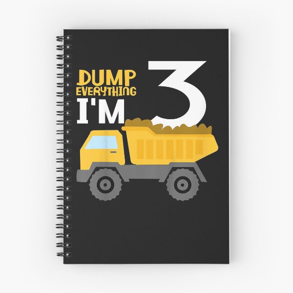 Item preview, Kids 3rd Birthday Dumpster Truck Design Dump Everything I'm 3 T-Shirt designed and sold by GermanPredovic.