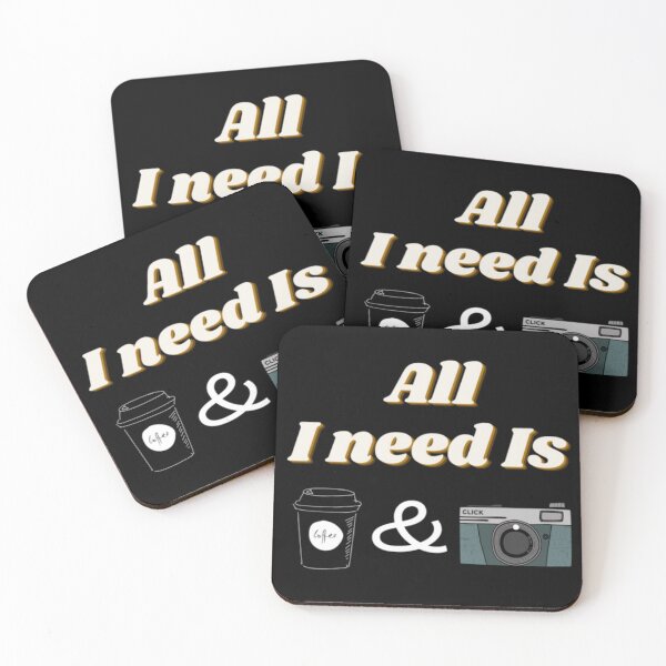 Item preview, All I need is coffee and my camera #redbubble designed and sold by Santus.