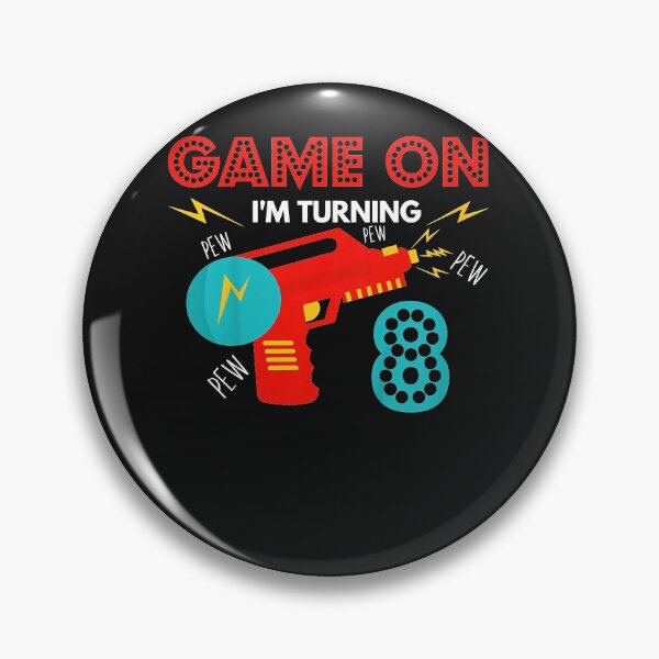 Artikelvorschau, Kinder 8. Geburtstag Laser Design Game On I'm Turning 8 T-Shirt entworfen und verkauft von GermanPredovic.