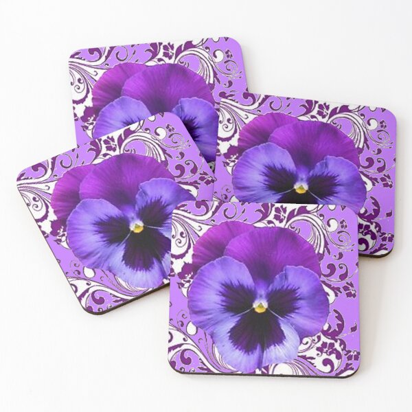 Item preview, PURPLE PANSY ABSTRACT FLORAL LILAC PATTERN designed and sold by sharlesart.