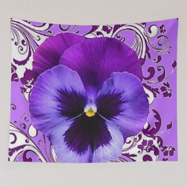 Item preview, PURPLE PANSY ABSTRACT FLORAL LILAC PATTERN designed and sold by sharlesart.