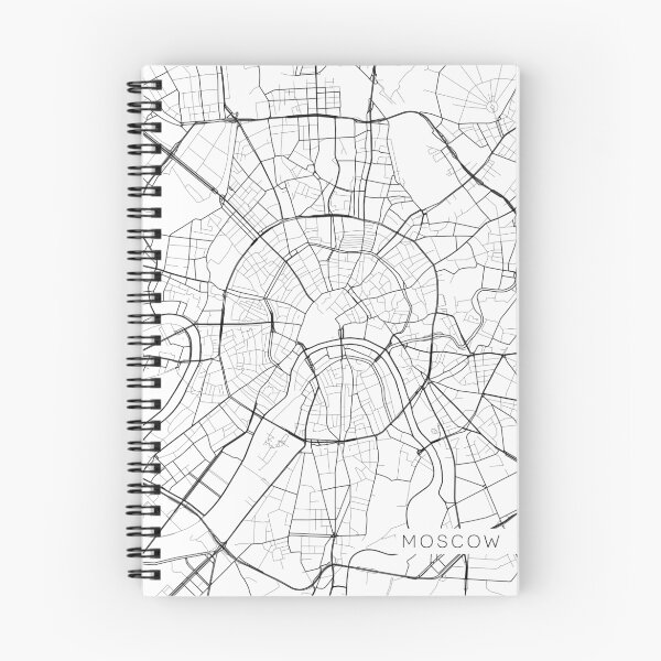 Item preview, Moscow Map, Russia - Black and White  designed and sold by MainStreetMaps.