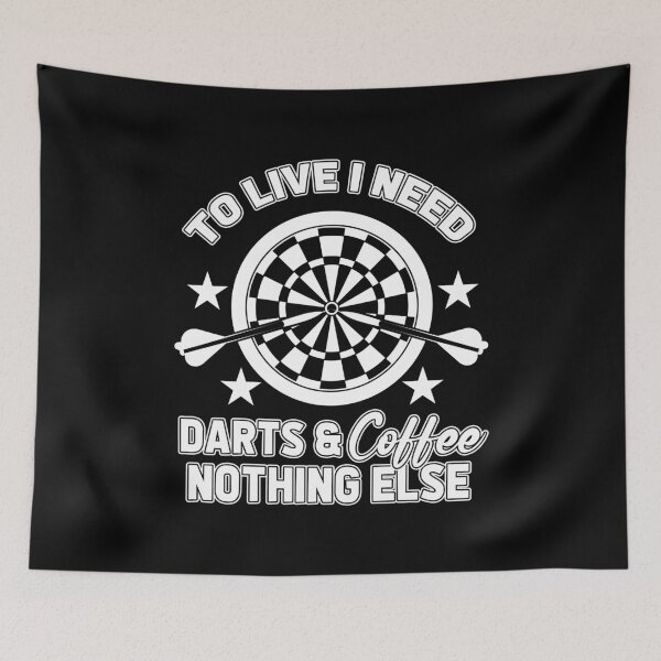 Item preview, To live i need darts and coffee designed and sold by saulmedia.