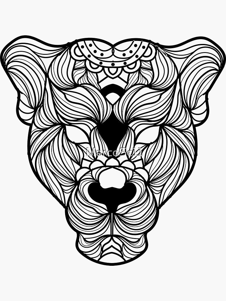 "Panther Mandala" Sticker von MarcoSc11 | Redbubble