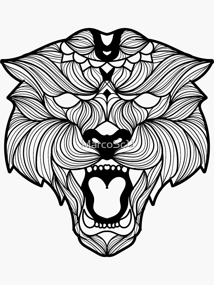 "Panther Mandala" Sticker von MarcoSc11 | Redbubble