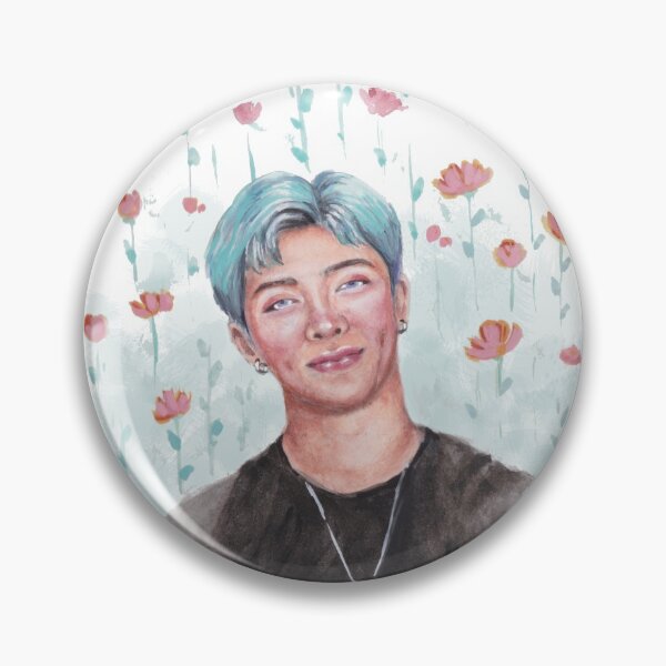 Item preview, Blue Hair Kim Namjoon art designed and sold by tinypaintspeckl.