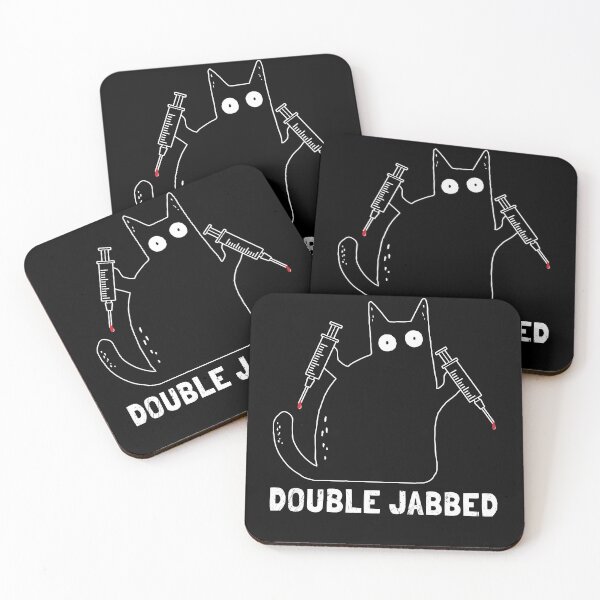 Item preview, Cat With Syringes, Double Jabbed, Fully Vaccinated designed and sold by NuttyShirt.