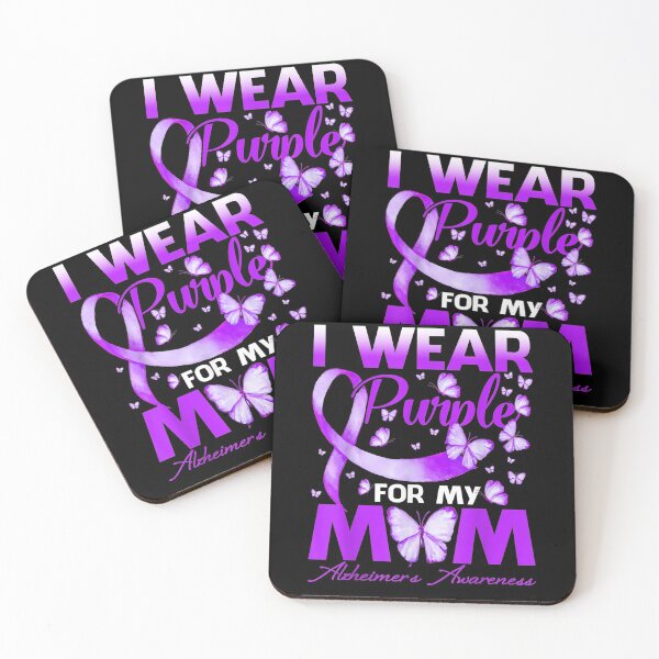 Item preview, I Wear Purple For My Mom Alzheimer's Awareness Butterfly  designed and sold by zpruby.