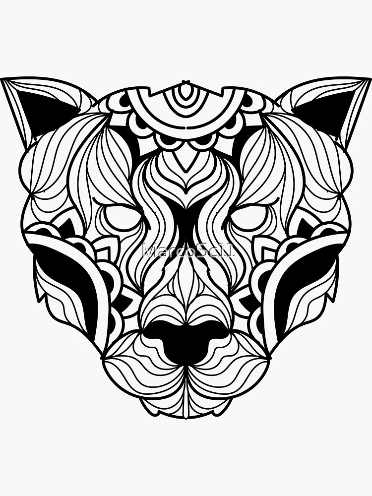 "Panther Mandala" Sticker von MarcoSc11 | Redbubble