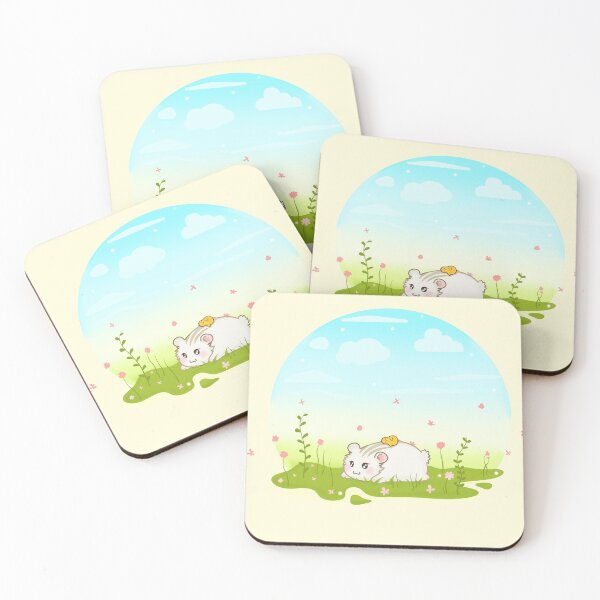 Item preview, Cute Hamster and chick lying on a grass field designed and sold by Shalu  Elysian.