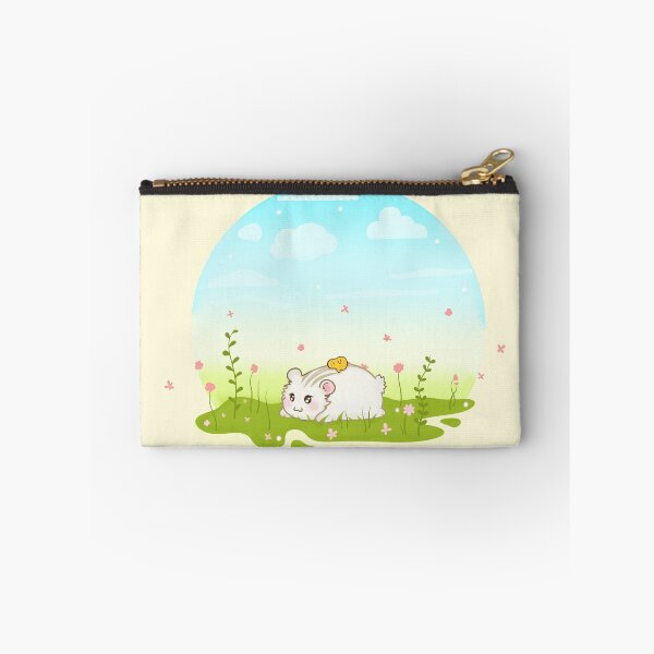 Item preview, Cute Hamster and chick lying on a grass field designed and sold by Shalu  Elysian.
