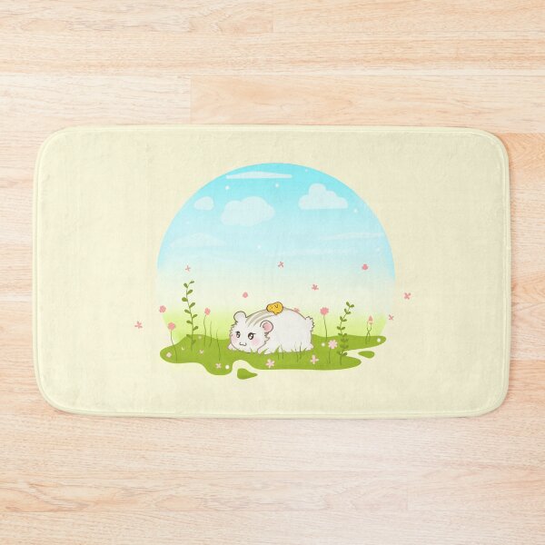 Item preview, Cute Hamster and chick lying on a grass field designed and sold by Shalu  Elysian.