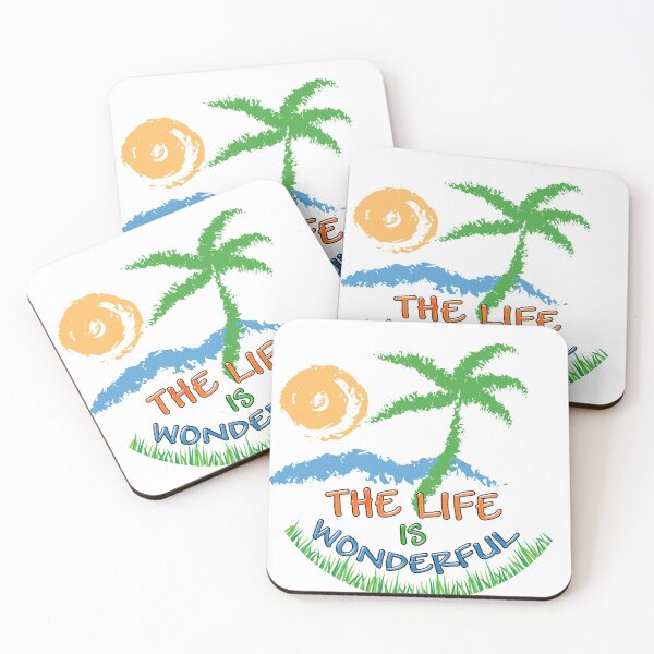 Item preview, The life is wonderful, in green, Cute design, blue and orange colors, vibrant, and cheerful colors designed and sold by The-Fantasy.