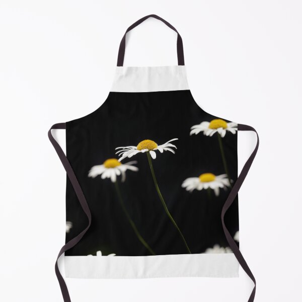 Item preview, White chamomiles on black background designed and sold by olena2552.