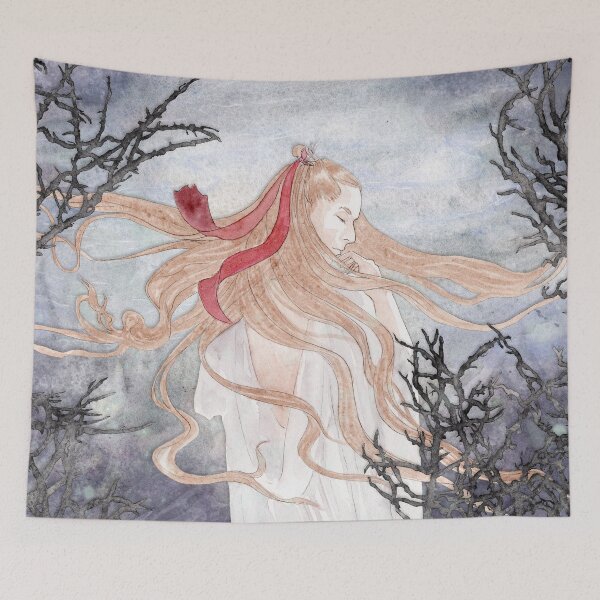Item preview, Watercolor fantasy artwork To Interfere designed and sold by Eldalagren.
