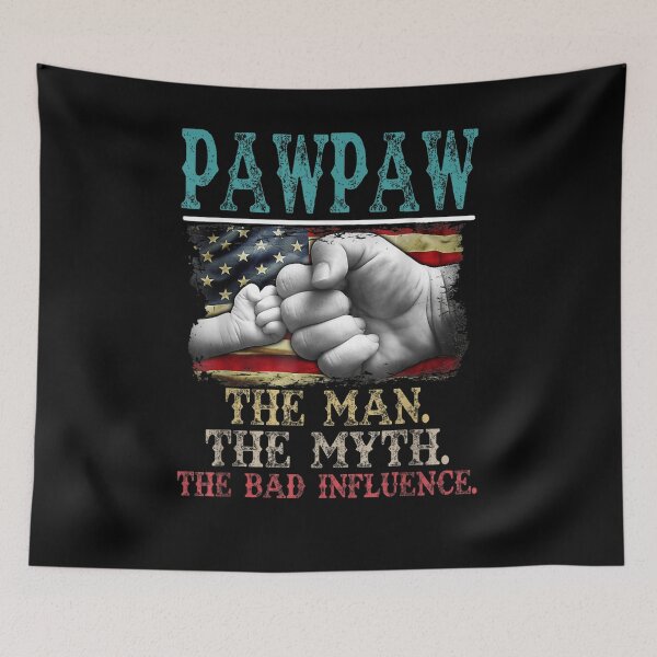 Item preview, Mens Pawpaw The Man The Myth The Bad Influence American Flag  designed and sold by zpruby.