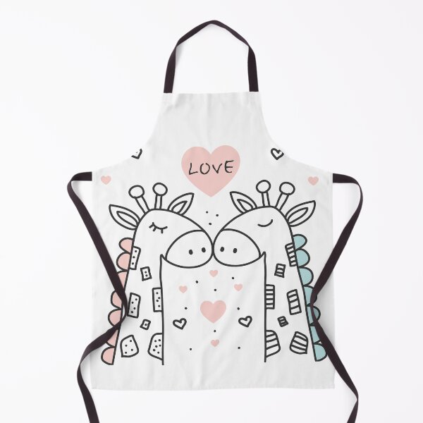 Item preview, hand-drawn giraffe love valentines day designed and sold by Sya Prints.