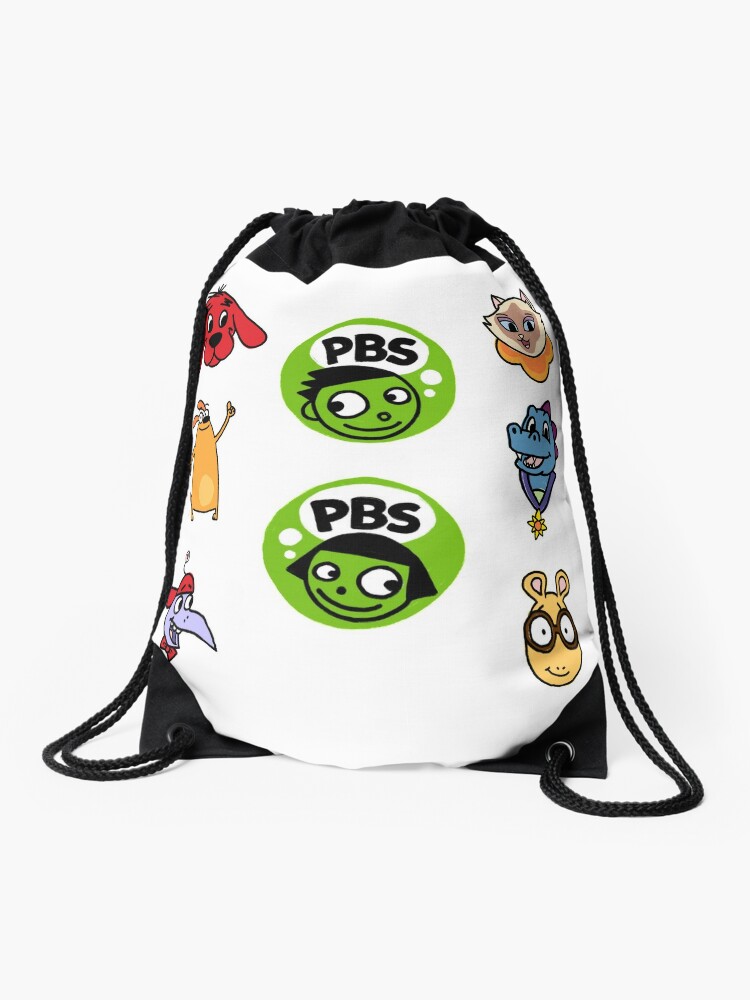 Drawstring Bag, Public Television Heroes PBS Kids designed and sold by burchardkp