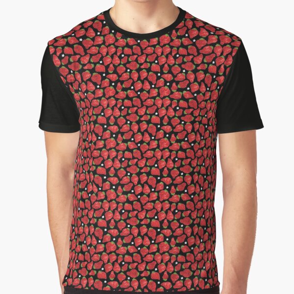 Strawberry on black Graphic T-Shirt