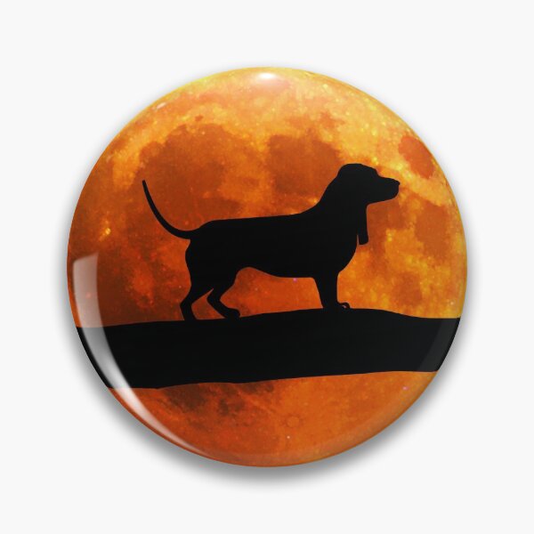 Artikelvorschau, Basset Hound Hund Silhouette Mond Basset Hound Liebhaber entworfen und verkauft von alaechamlal.