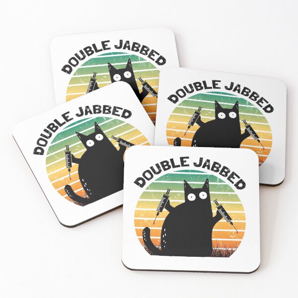Item preview, Cat With Syringes, Double Jabbed, Fully Vaccinated designed and sold by NuttyShirt.