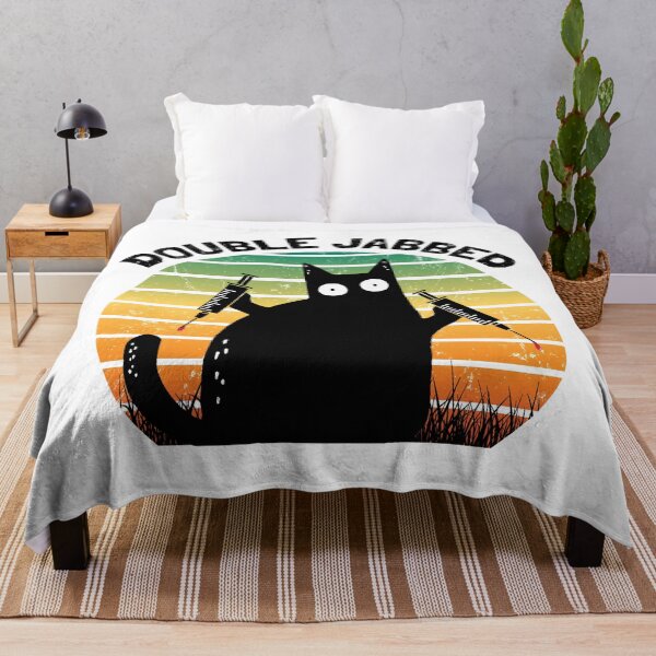 Item preview, Cat With Syringes, Double Jabbed, Fully Vaccinated designed and sold by NuttyShirt.