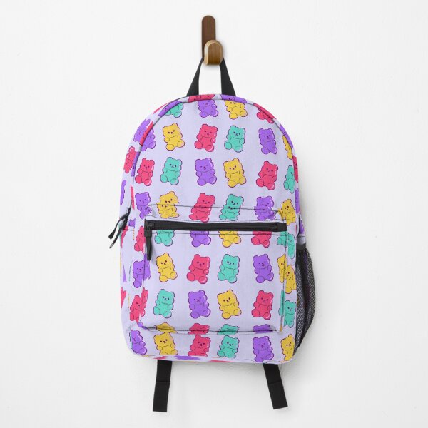 Item preview, I draw seamless neon pastel pattern of colorful gummy bears candy designed and sold by RansRoom.