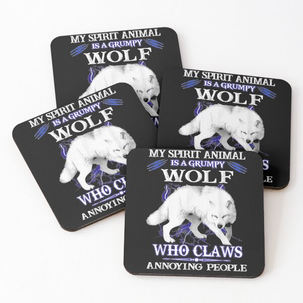 Item preview, My Spirit Animal Is A Grumpy Wolf Who Claw Annoying People  designed and sold by zpruby.