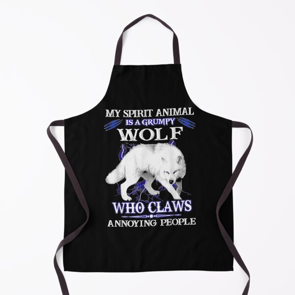 Item preview, My Spirit Animal Is A Grumpy Wolf Who Claw Annoying People  designed and sold by zpruby.