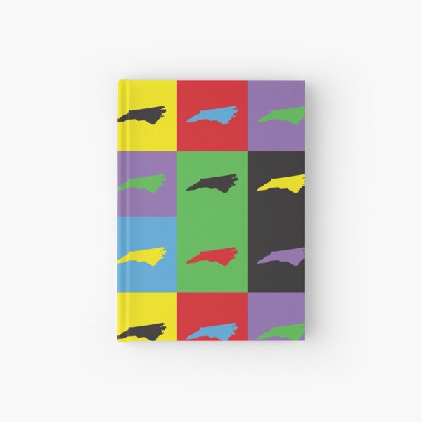 North Carolina Pop Art State Pattern Hardcover Journal