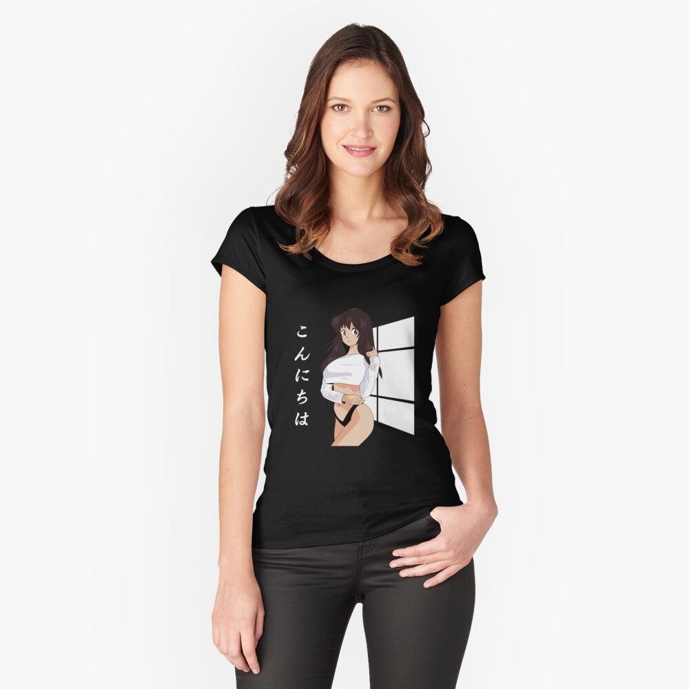 Item preview, Fitted Scoop T-Shirt designed and sold by djspacegr.